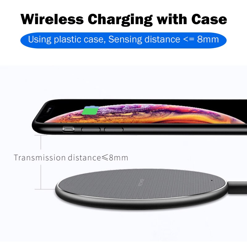 Qi 10W Fast Wireless Charger for Oneplus 9 Pro 10 Pro LG Velvet Sony Xperia 1 II III Wireless Charging for Google Pixel 5 6 Pro