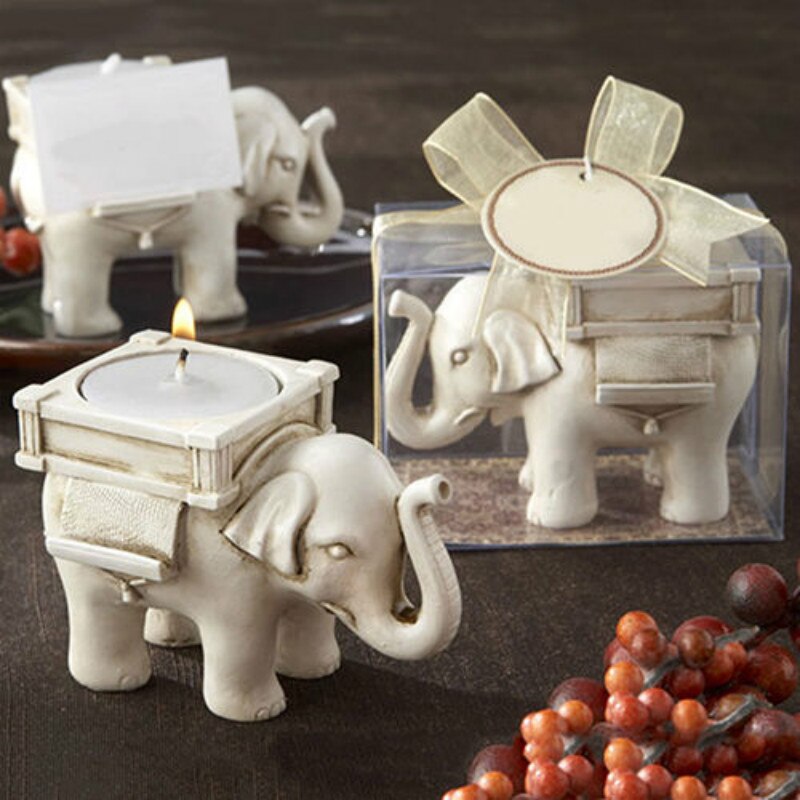 Retro elefant te lys lysestage hjemmeindretning lysestage fest weding favor dekor dekorativ: Default Title