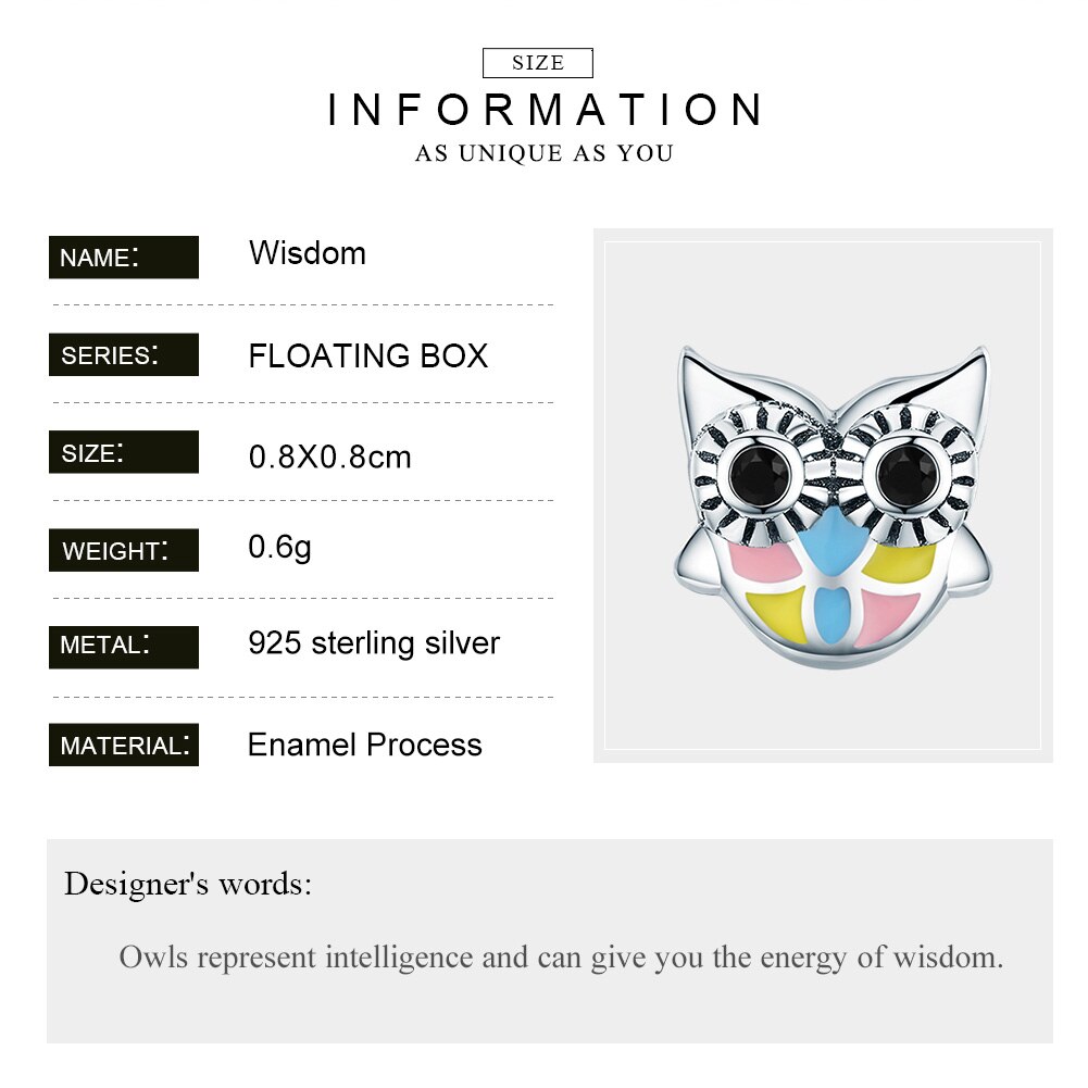 WOSTU Style 925 Sterling Silver Licorne, Owl, Cat, Tree Of Life Petites Charm Fit Original Floating Necklace DIY Jewelry