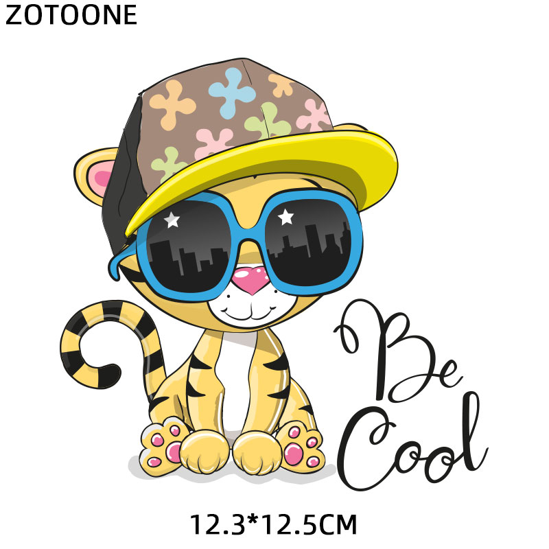 Zotoone Ijzer Op Patches Voor Kids Kleding Diy T-shirt Applique Warmteoverdracht Vinyl Leuke Dier Alfabet Patch Stickers G: ZT1729