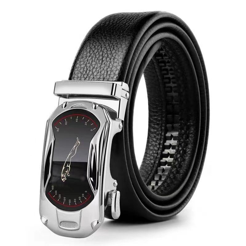 105 130 140 150 160 170cm cinturón de cuero de talla grande aleación de Metal hebilla automática de lujo cinturones de cintura de para hombres Jeans