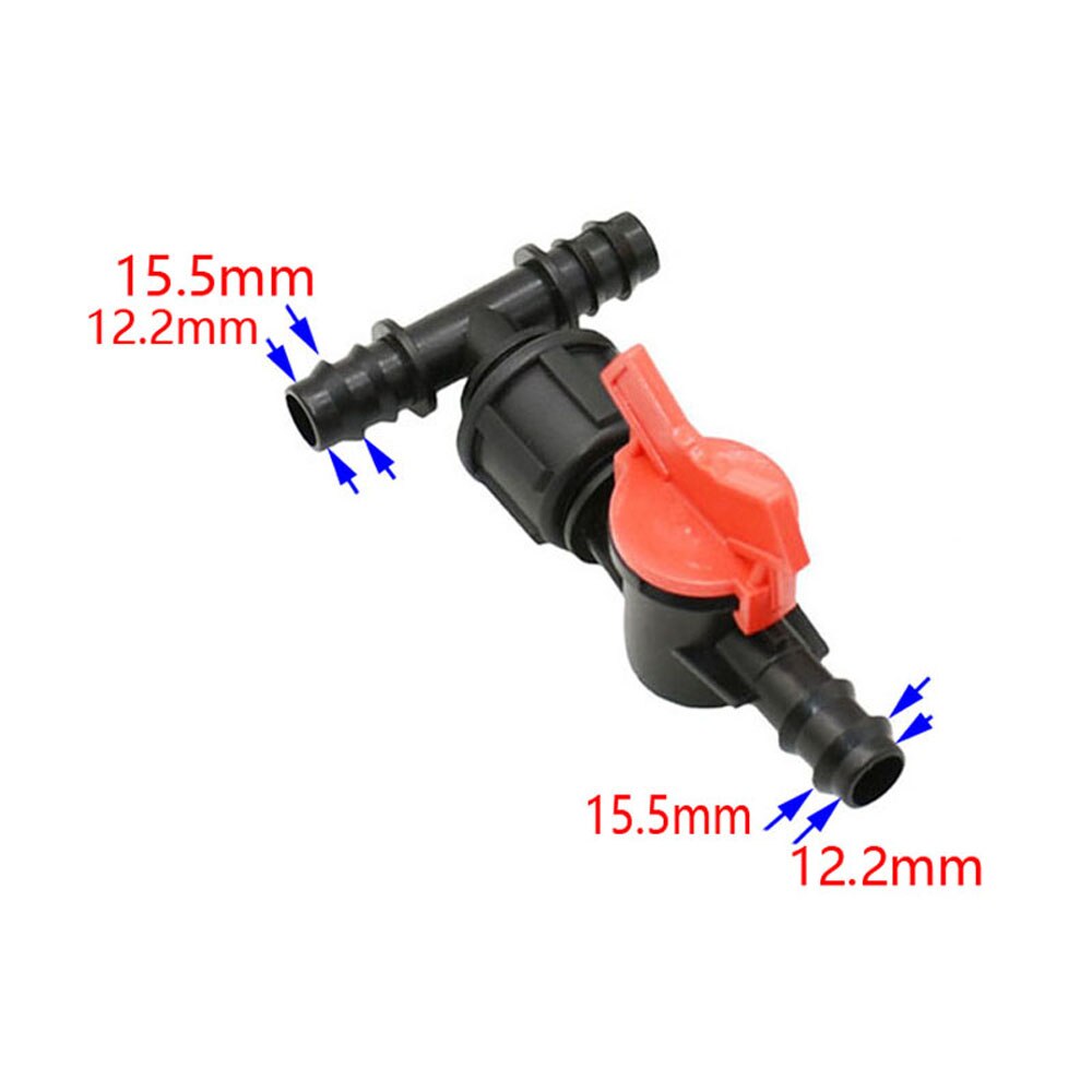 12mm 16mm 20mm PE Rohr T Anschlüsse mit Ventil 1/2 3/4 &quot;Reduzierung Garten Tippen Schlauch Splitter tropf Bewässerung Adapter 1PC