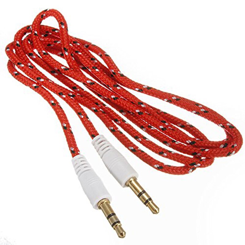 3.5mm aux o kabel stereokabel o jackstik: Rød