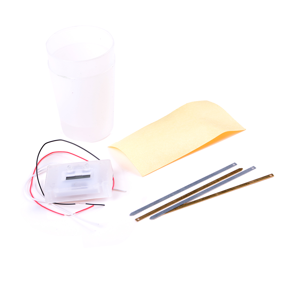 Reloj de patata célula electroquímica suministros de Material de experimento, Escuela divertida Kit de ciencia verde Material de bricolaje educativo