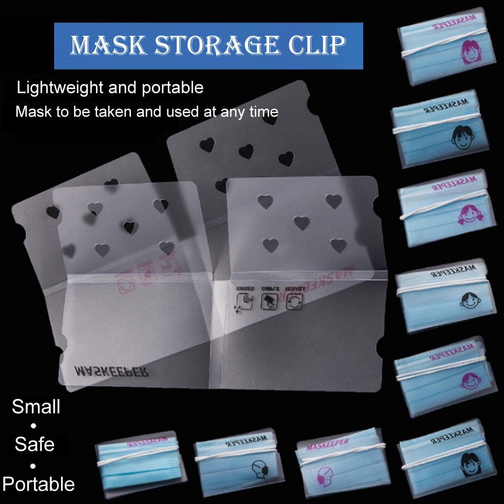 1PC Faltbare Maske Lagerung Clip Kunststoff Portable Storage Tasche Nette Maske Box Maskeeper Organizer Container Fall Maske Keeper