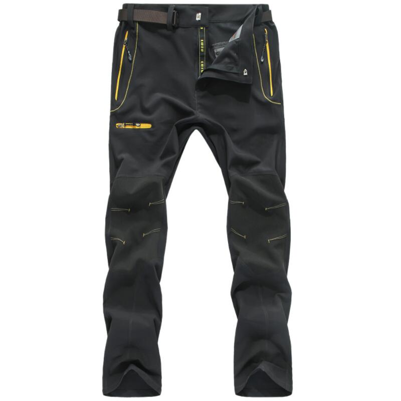 Heren outdoor dunne bergbeklimmingsbroek toerisme wandelen kamperen snel drogende broek multi-pocket vochtafvoerende ademende broek: Grijs / Xxxl