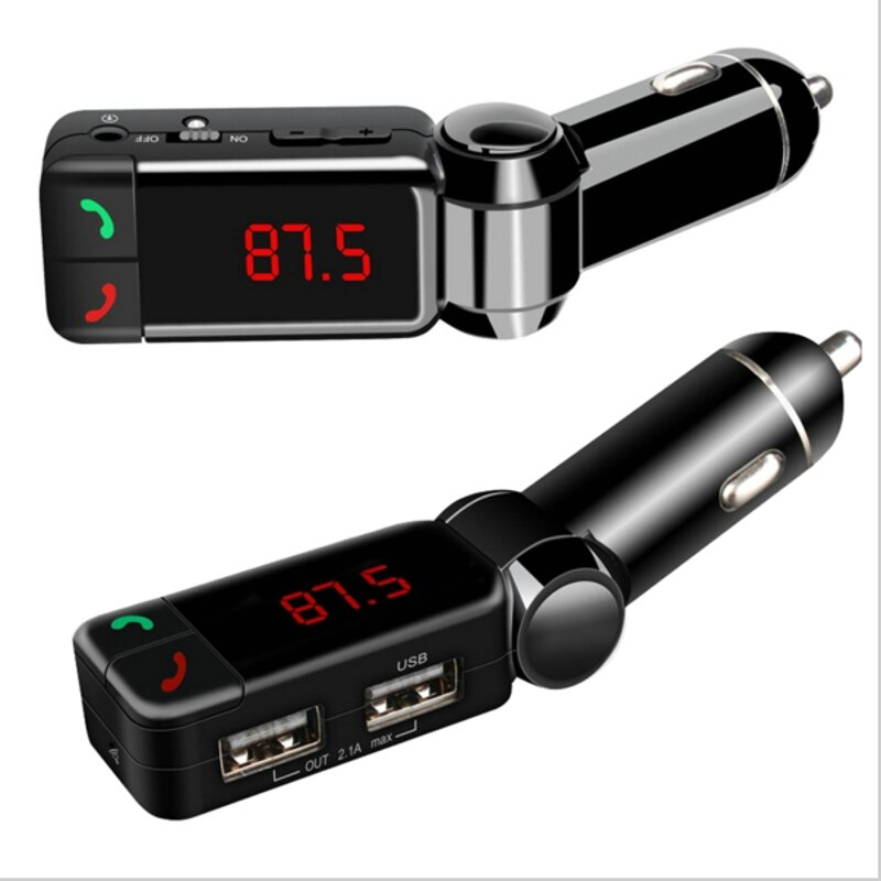 FM Transmitter BC06B LCD Bluetooth Car Kit MP3 SD USB Charger Handsfree for iPhone 5 5S 6 Mp3 Player Aux Input All in Hands Free