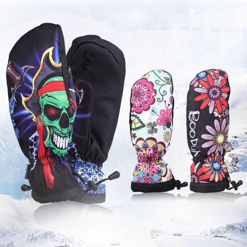 Vinterski handsker kvinder varmt vandtæt vindtæt sne skiløb og snowboarding sportshandsker antislip pu palm snowboard vanter