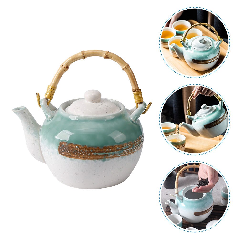 Household Tea Kettle Ceramic Tea Making Pot Teapot Practical Teapot with Handle
