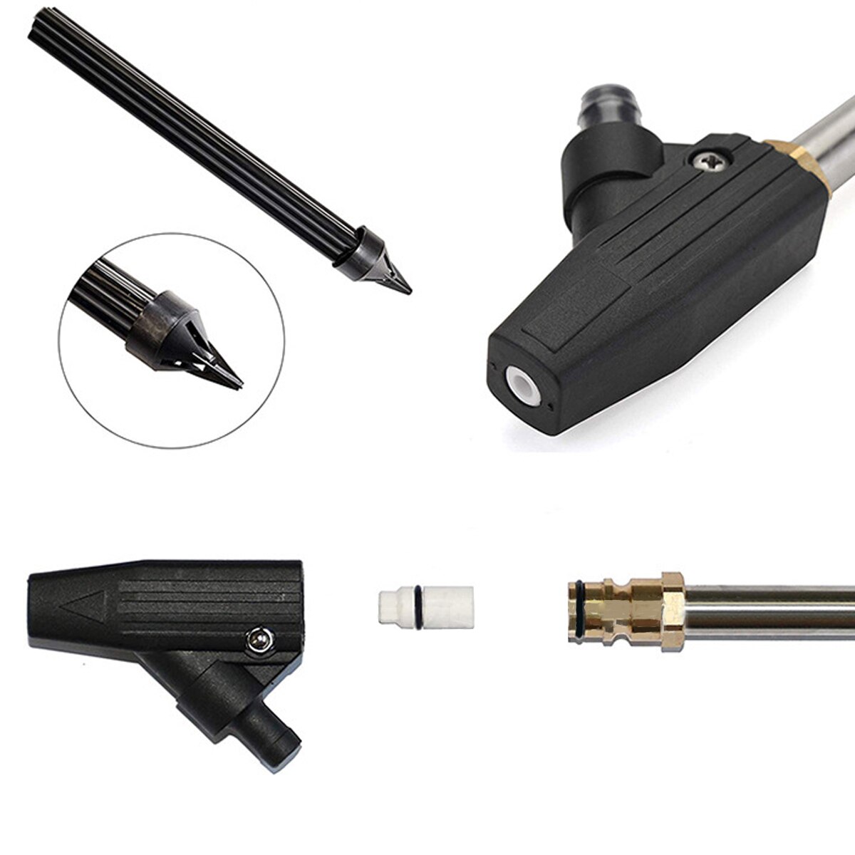 Lanza de pulverización de alta presión, boquilla Turbo + Tubo de chorro de arena para lavadora de coche Serie K, chorro de arena húmeda, accesorios para coche