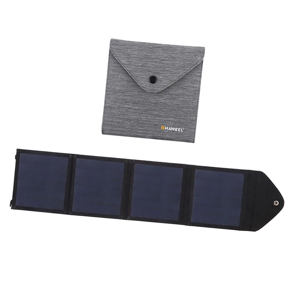 Solar Charger 14W 5V/2.2A Single USB Port Solar Battery Charger with 4 Panels