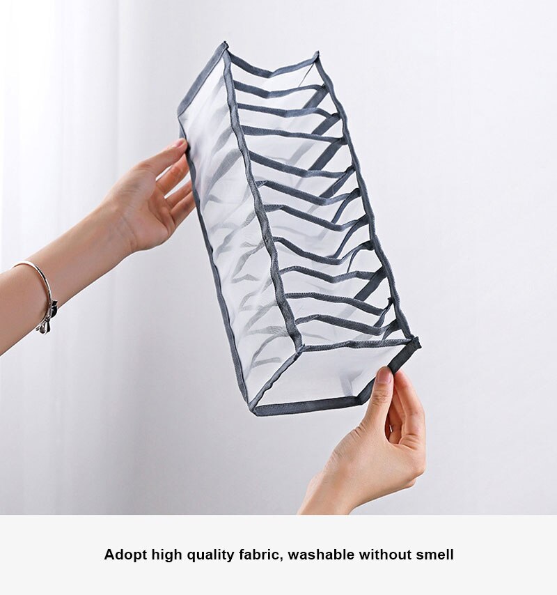 3 sztuk schowek 6/7/11 siatki Organizer na bieliznę i staniki schowek szafa organizator przegroda pudełka składane torba robić przechowywania bielizny