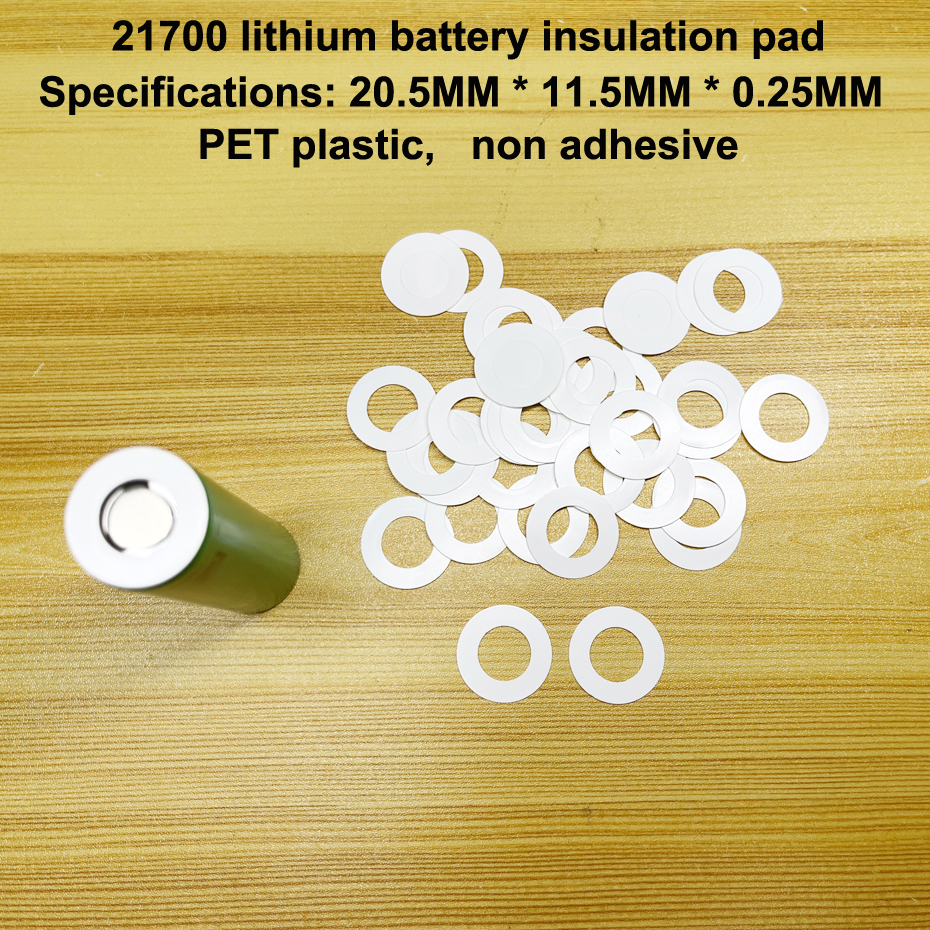 100pcs/lot 21700 lithium battery positive pole insulation pad, barley paper battery insulation surface pad, circular sticker: Orange