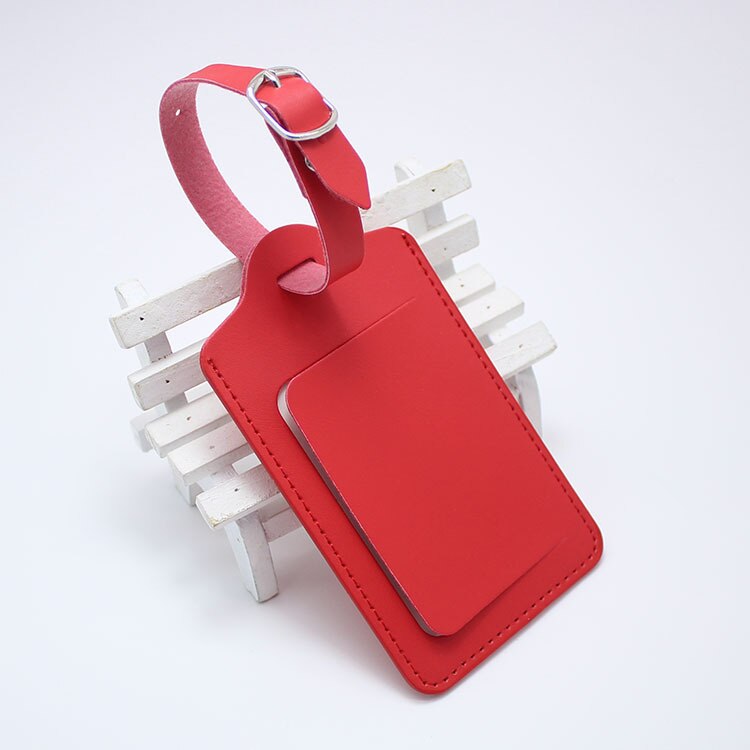 Etichette per bagagli moda accessori da viaggio uomo donna viaggi valigia in pelle etichette per bagagli etichetta portatile: Rosso