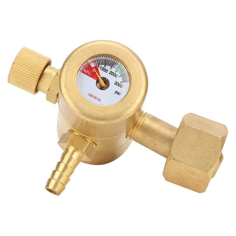 Argon Gas Pressure Reducer Air Flow Regulator Gauge Meter Welding Accessory