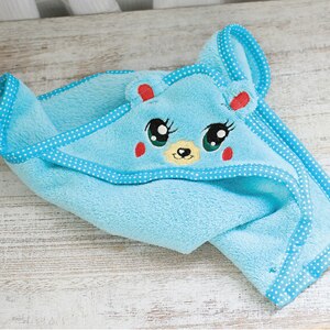 Cute Soft Animal Pattern Pet Dog Towel Pet Bath Towel Lovely Puppy Dog Bathrobe Size S M L: Blue / M