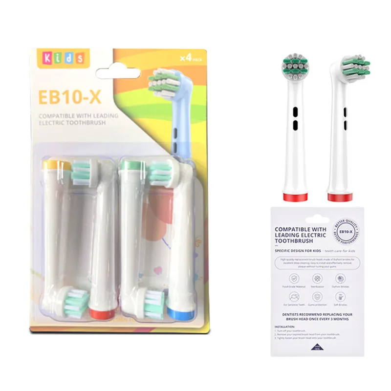 4 stk/sett elektriske tannbørstehoder til oral-b elektriske tannbørster, erstatningsbørstehoder