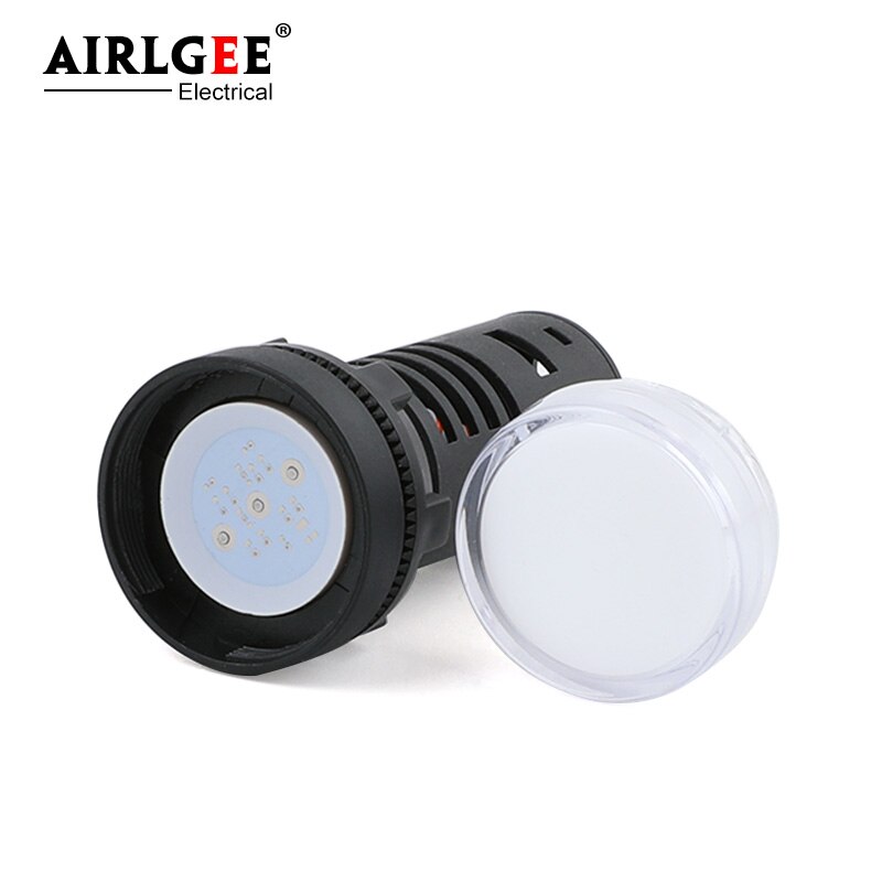 1pcs installation aperture 22mm AC DC 12V 24V 220V 380V bicolor Red and Green Double LED signal light power indicator AD16-22SS