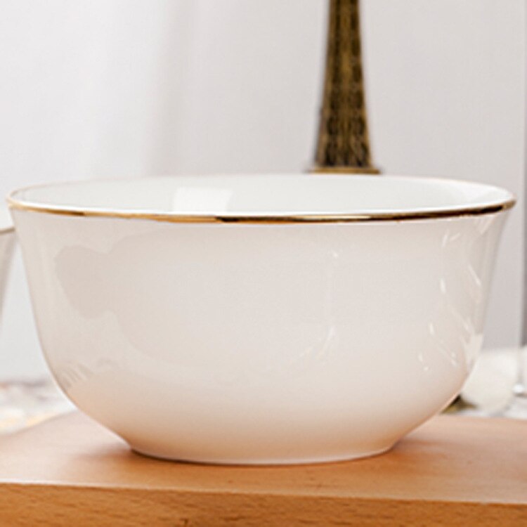 Ramen Bowl Porseleinen Crèmewitte Mueslikommen Set - Soepkom Rijstkom Bos Eten Snackschaal Salade Soepen Ramen Fruit 1350 Ml
