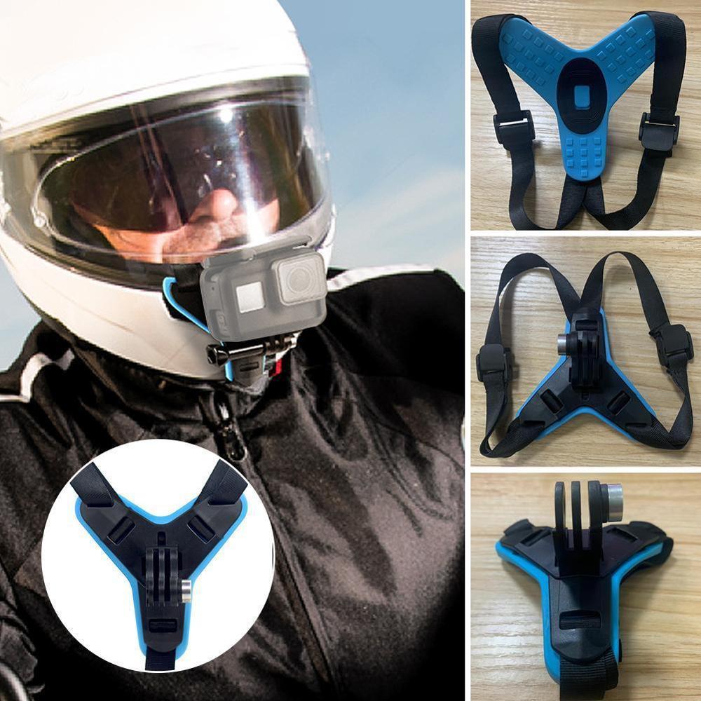 1Pc Full Face Helm Kin Mount Houder Voor Gopro Hero 5 6 8 Pro Motorfiets Hero Helm Camera Accessoires