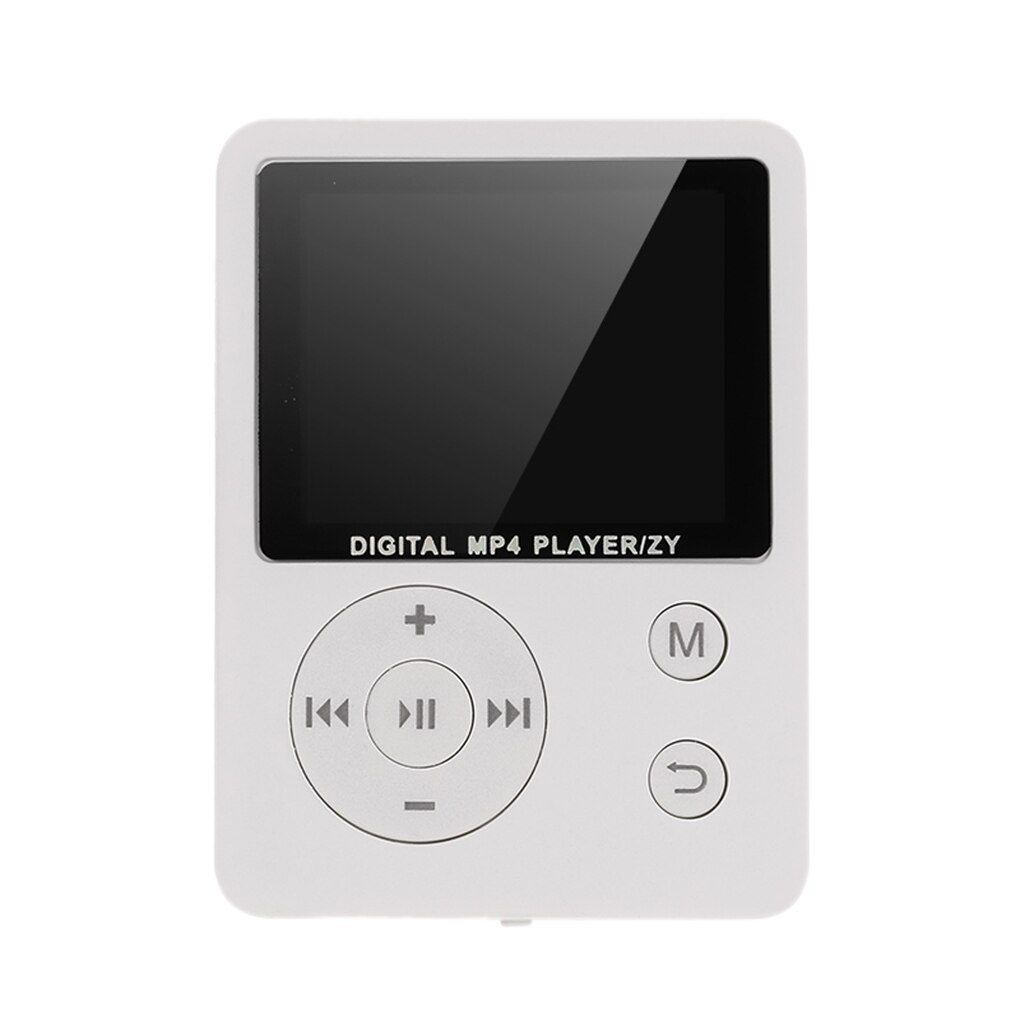 Mp4 Player 1.8" LCD Screen MP4 Player Radio Mini USB Music Player Walkman Photo Viewer EBook Recording Music Support Card: White