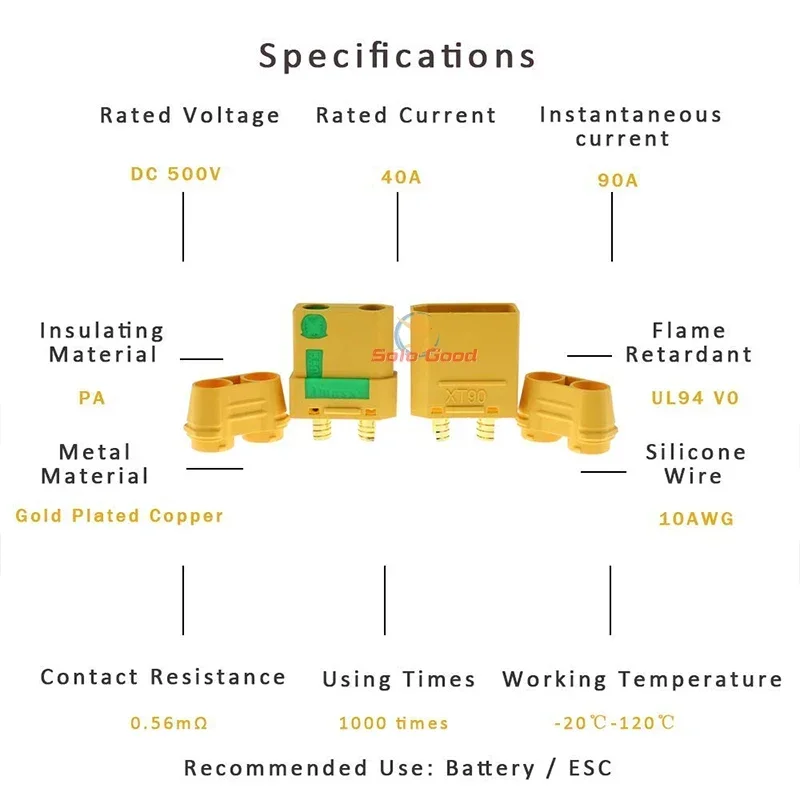 Originele Vergaren XT90S XT90-S XT90 Connector Anti-Vonk Mannelijke Vrouwelijke Connector Met Behuizing Schede Voor Batterij Esc En Oplader lood