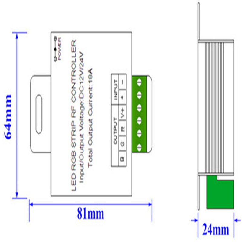 DC12- 24V kabellos RF SMD RGB LED Streifen Licht berühren Dimmer Farn Regler Fernbedienung oder LED Streifen lmap