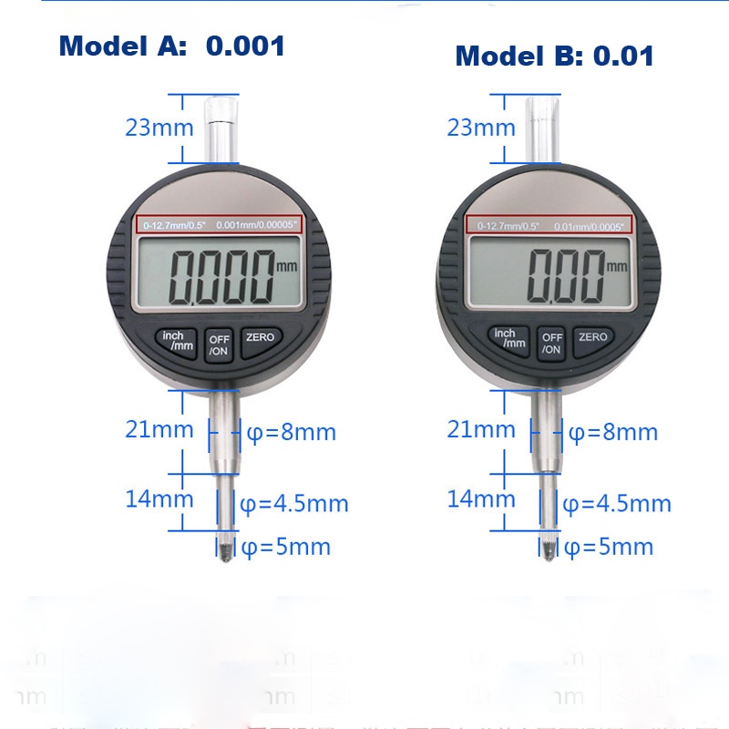 0-12.7mm Electronic Micrometer 0.01mm and 0.001 Digital Micrometro Dial Indicator Depth Measuring Tools