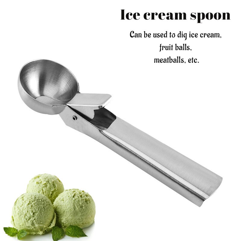 Ice Cream Stainless Steel Ice Ball Maker Yogurt Cookie Dough Meat Balls Ice Cream Watermelon Spoon Ice-cream Scoop