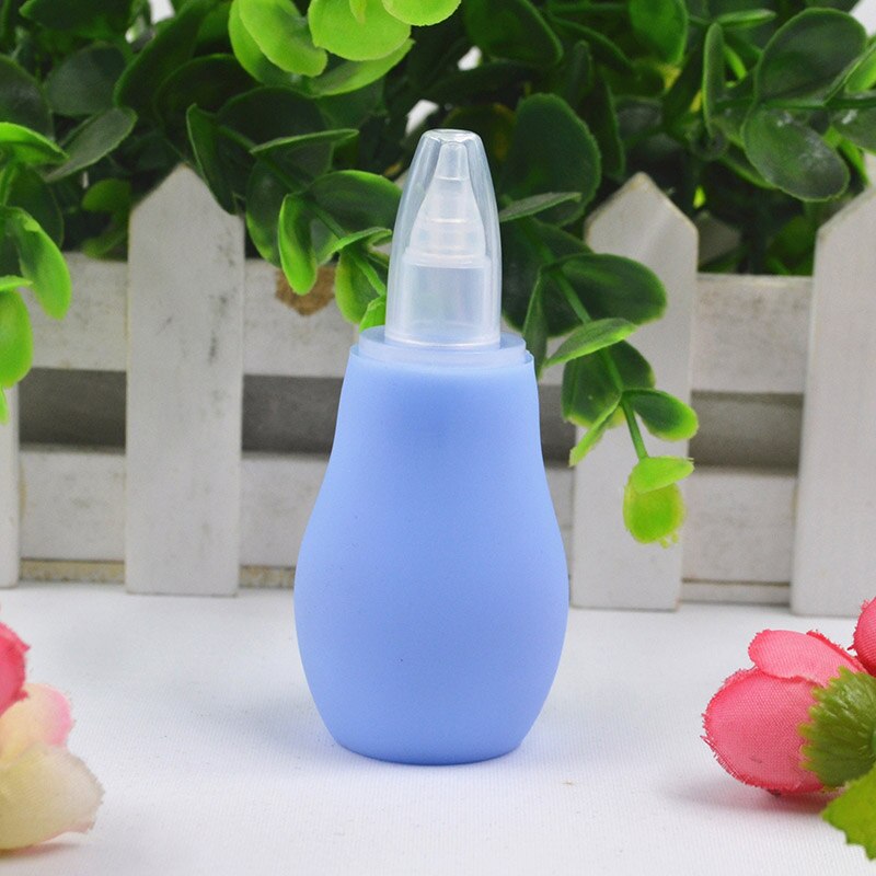 Nasal aspirator portable baby toddler nose mucus cleaner 0-24 months pumps: blue