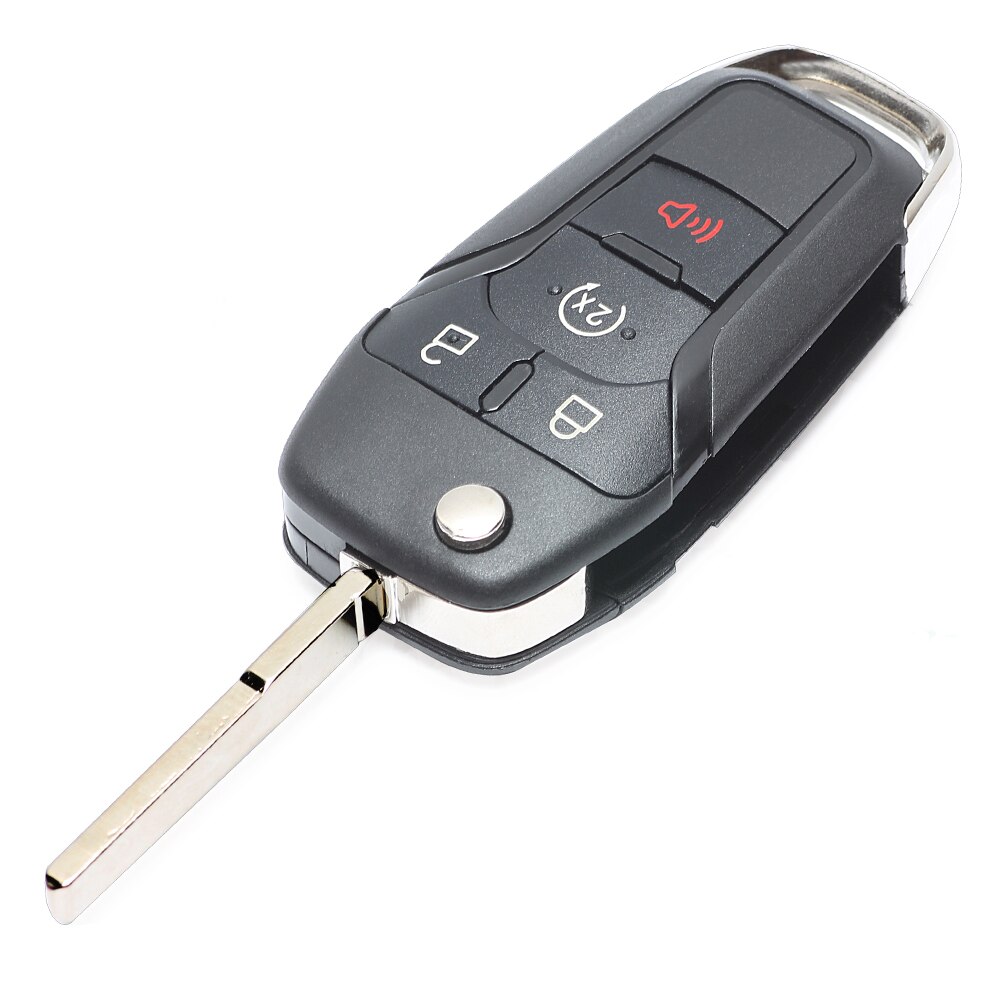 Keyecu flip-afstandsbediening autosleutelbehuizing voor ford fusion edge explorer fcc id : n5f-a08 taa (alleen behuizing)