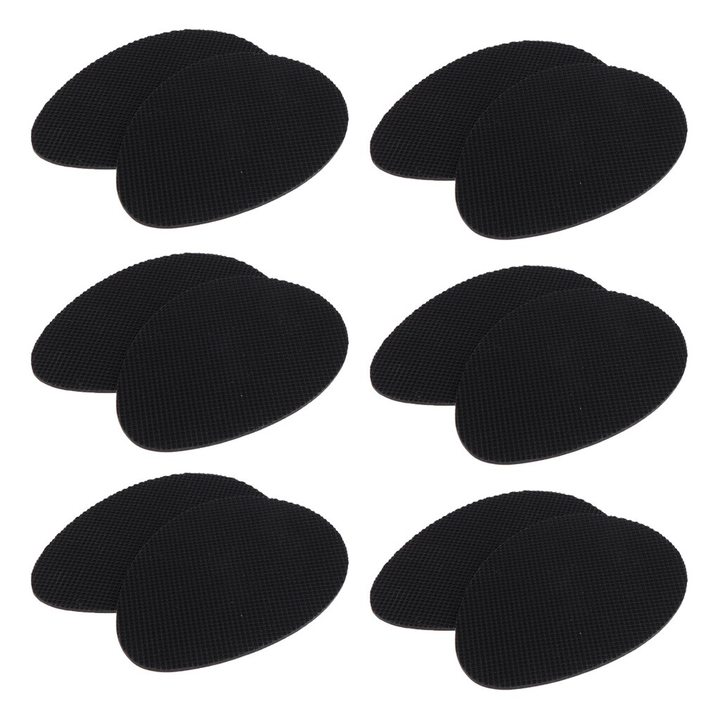 6pairs Anti-Slip Heel Shoes Sole Grip Protector Non-Slip Cushion Pads Black