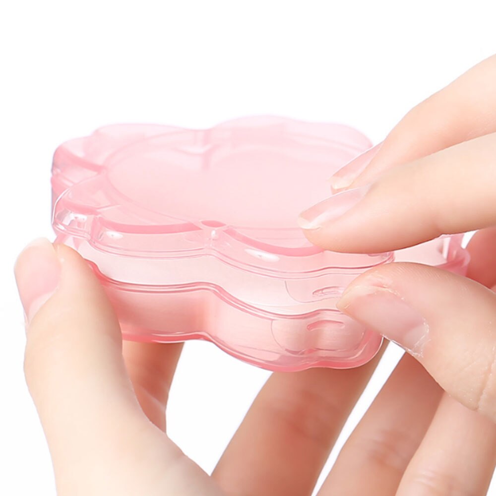 50 pièces/ensemble lavage main bain propre voyage savon jetable boîte savon Portable Mini papier savon