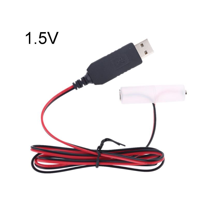 LR6 AA Battery Eliminator 2m USB Power Supply Cable Replace 1 to 4pcs AA Battery N1HD