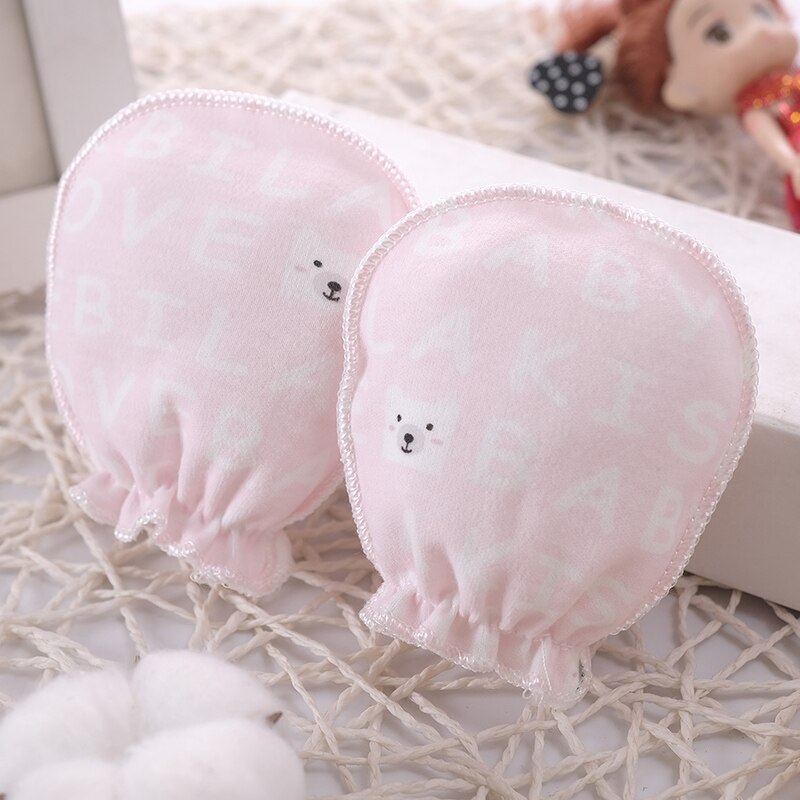 100% bébé moufles gant infantile accessoires coton bébé anti-rayures gants -né gants Protection visage