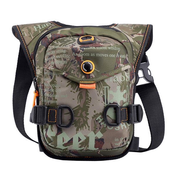 Bolsa cartuchera de nailon para hombre, riñonera cinturón de cadera, bolsos de hombro tipo bandolera para montar en motocicleta