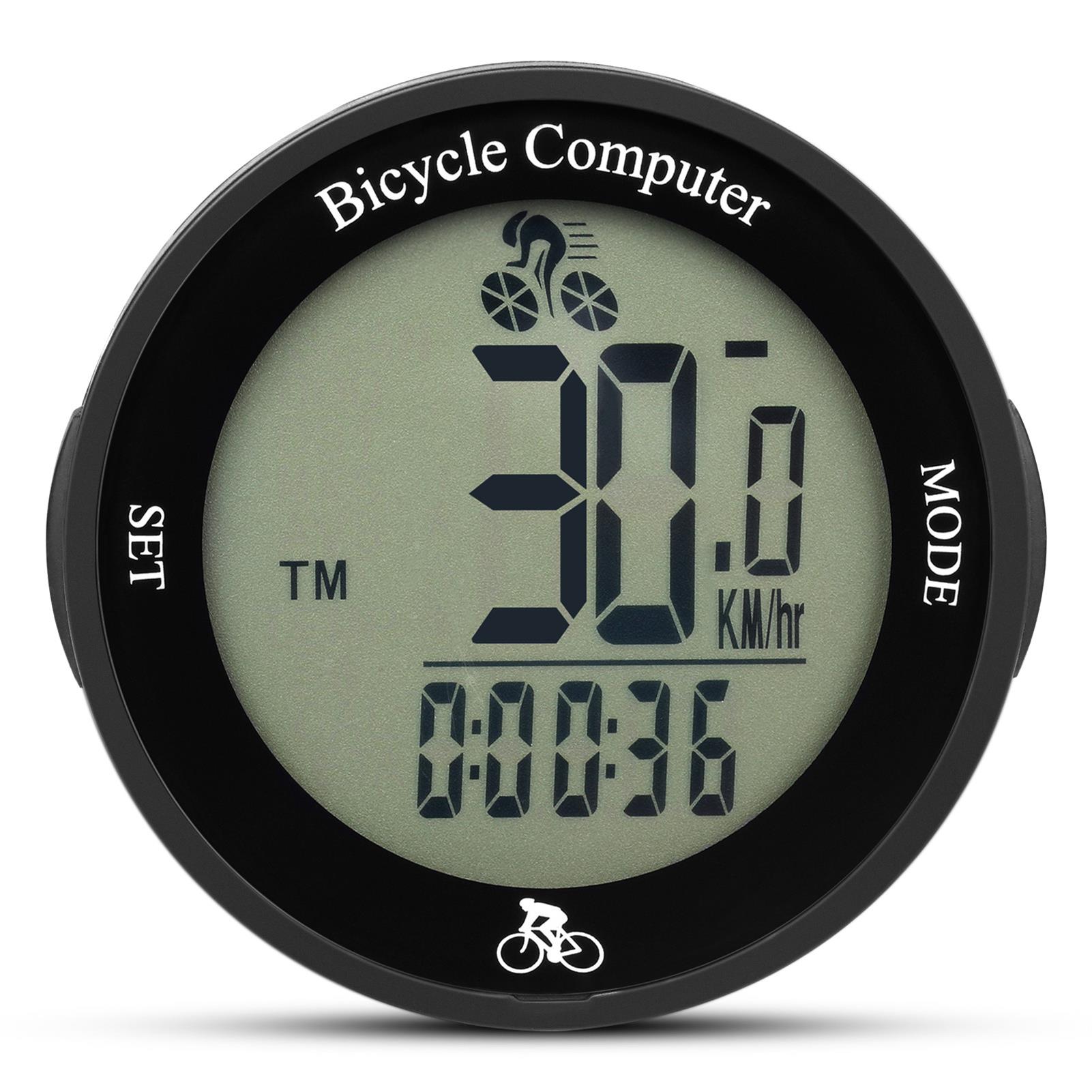Wireless Bike Computer Waterproof Bicycle Odometer Multi Functional LCD Screen Cycling Speedometer Mountain Bike Speedo Meter: Navy Blue