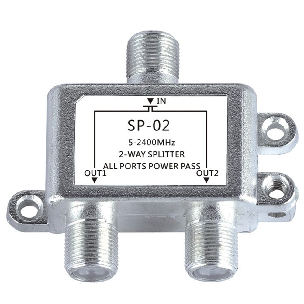 Divisor de cabo coaxial de 2 maneiras, 5-2400mhz, antena de tv, receptor de sinal de satélite, conector sat/ant, diplexador coaxial para satv/catv, imperdível