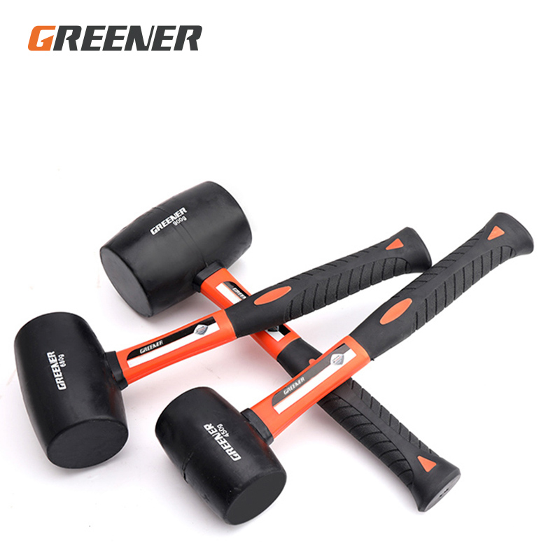 GREENER Hi-Spec Heavy Duty Mallet Rubber Hammer Floor Ceramic Tile Installation Fiberglass Hammer Hand Tools