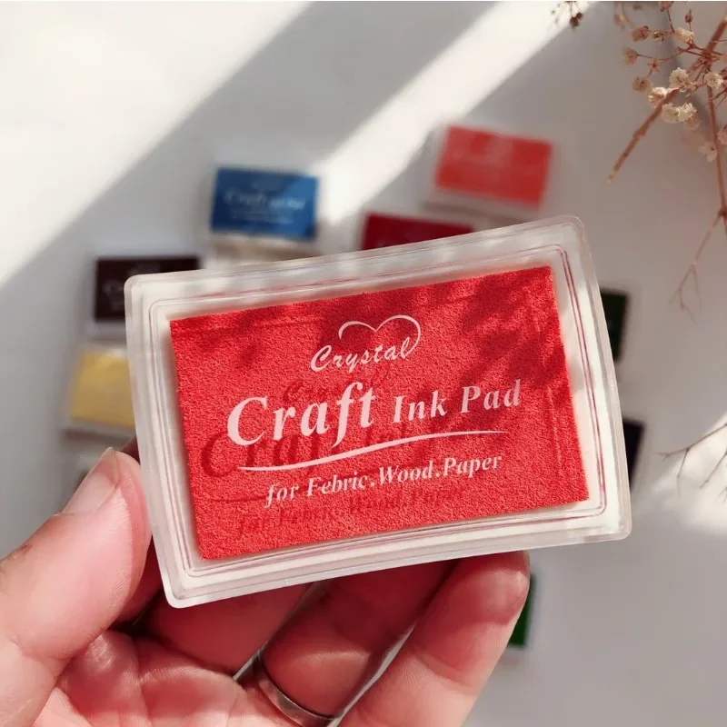 Ink Pad Ink Stamp Pad for DIY Craft Rubber Self Inking Roller Stamps Stationery Album for Scrapbooking Paper Decoration