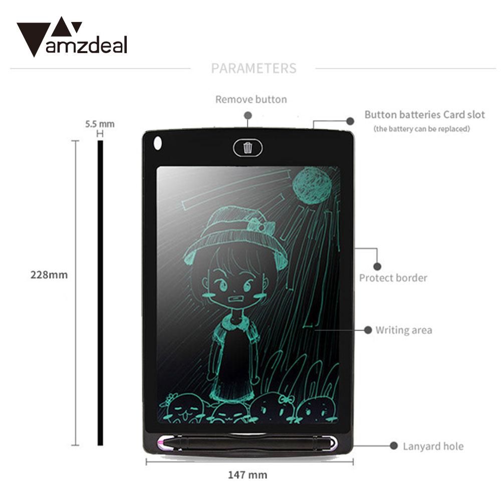 AMZDEAL 8.5 "LCD électronique Graffiti dessin tablette numérique tableau d'écriture tablette tableau de notes enfants écriture pratique apprentissage