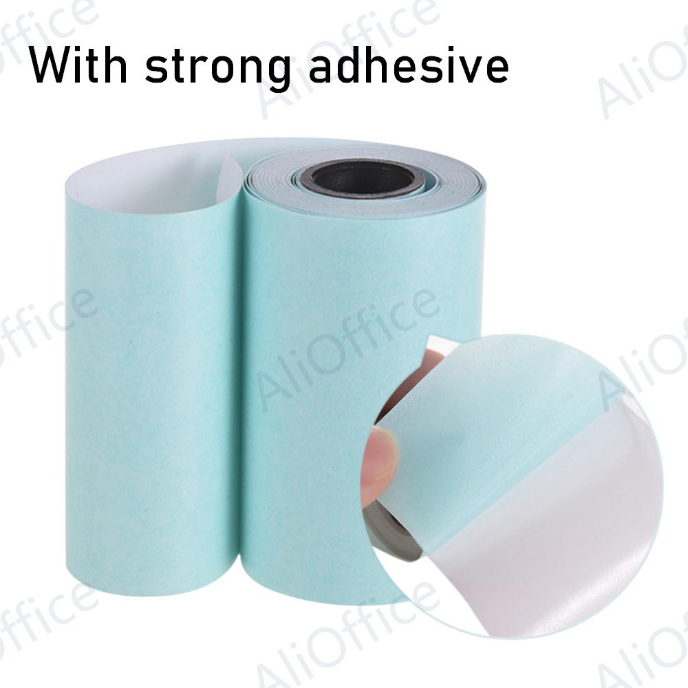 3 Roll Self-adhesive Printable Sticker Paper Roll Direct Thermal Paper with 57*30mm for PeriPage A6 Pocket Thermal Printer