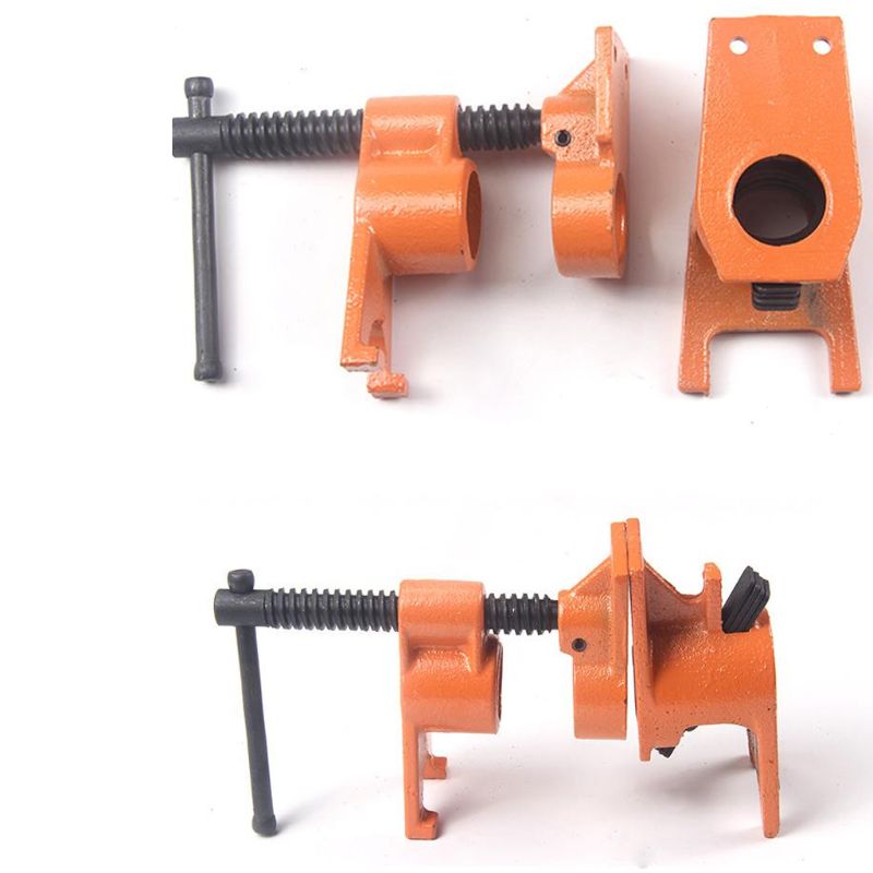 Woodworking Fixing Pipe Clamps Cast Iron Wood Gluing Pipe Clamps Fixture Heavy Duty Pipe Connector