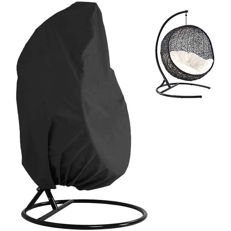 Outdoor Swing Eggshell Chair Dust Cover Garden Weave Hanging Egg Chair Seat Cover Anti-UV Waterproof Home Hanging Organizer