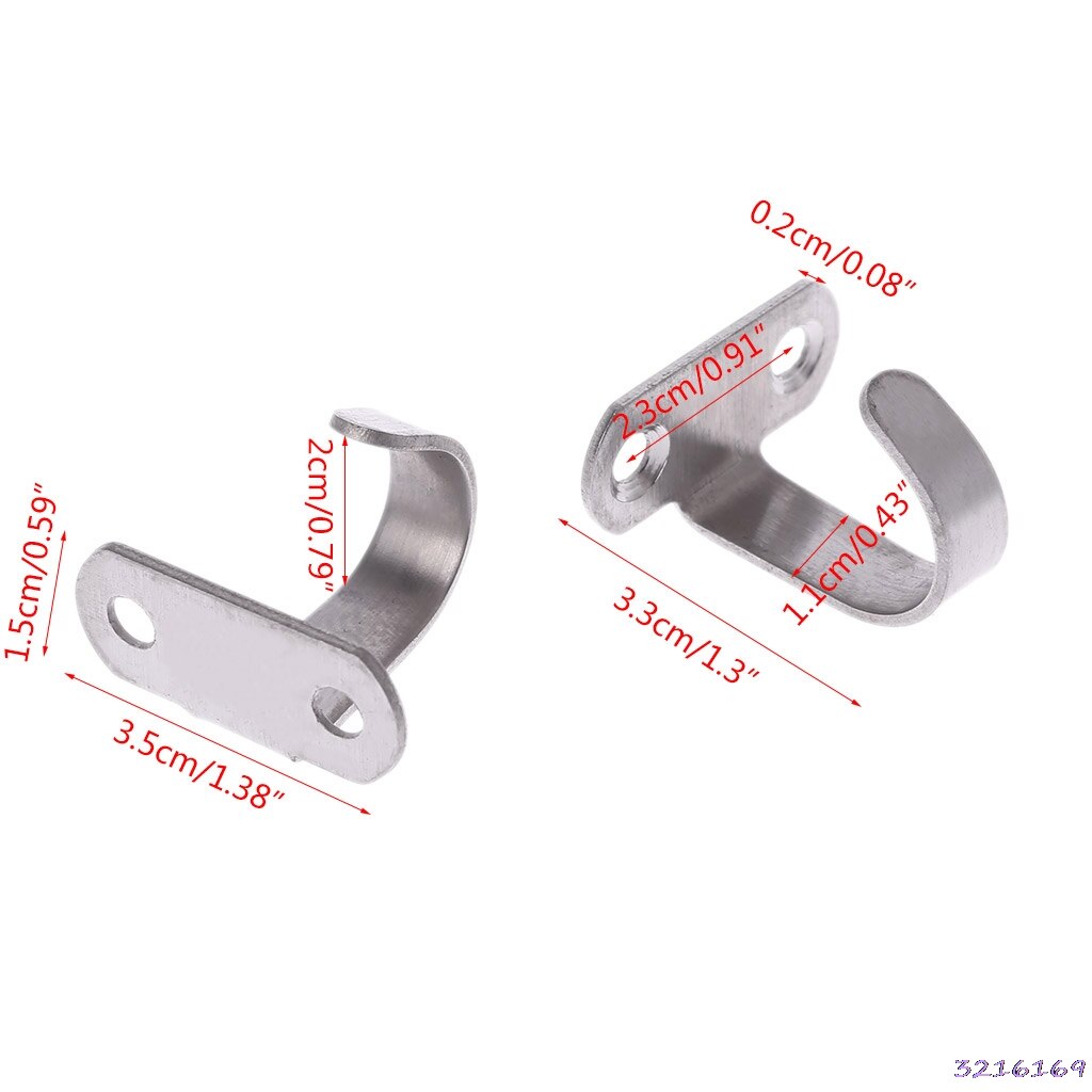 5x Rvs J Vorm Haak Voor Plafond Kabinet Top Hanger Doek Handdoek Robe