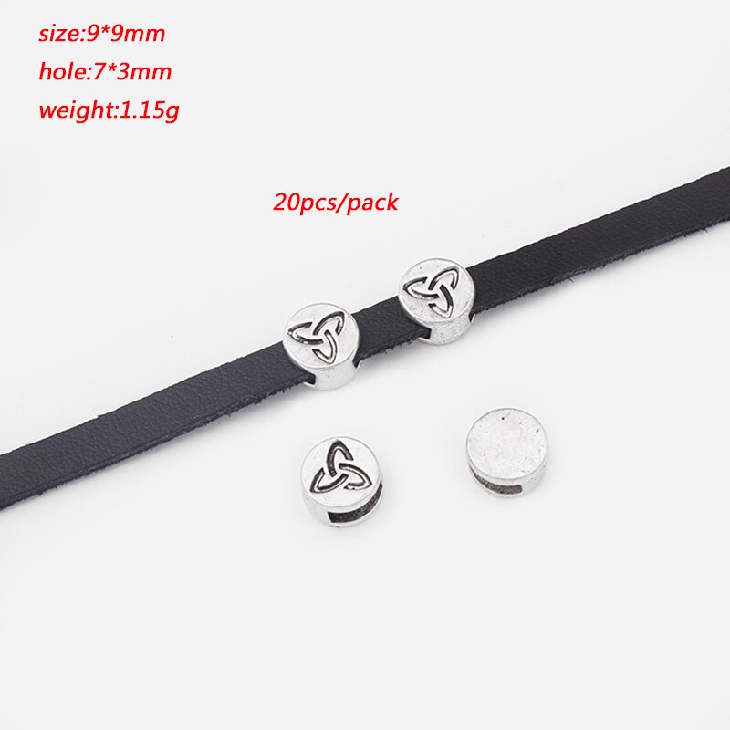 1 pacote antigo redondo triskele trisk espiral slider espaçador caber 10mm cabo de couro liso pulseira jóias descobertas fazendo: style1
