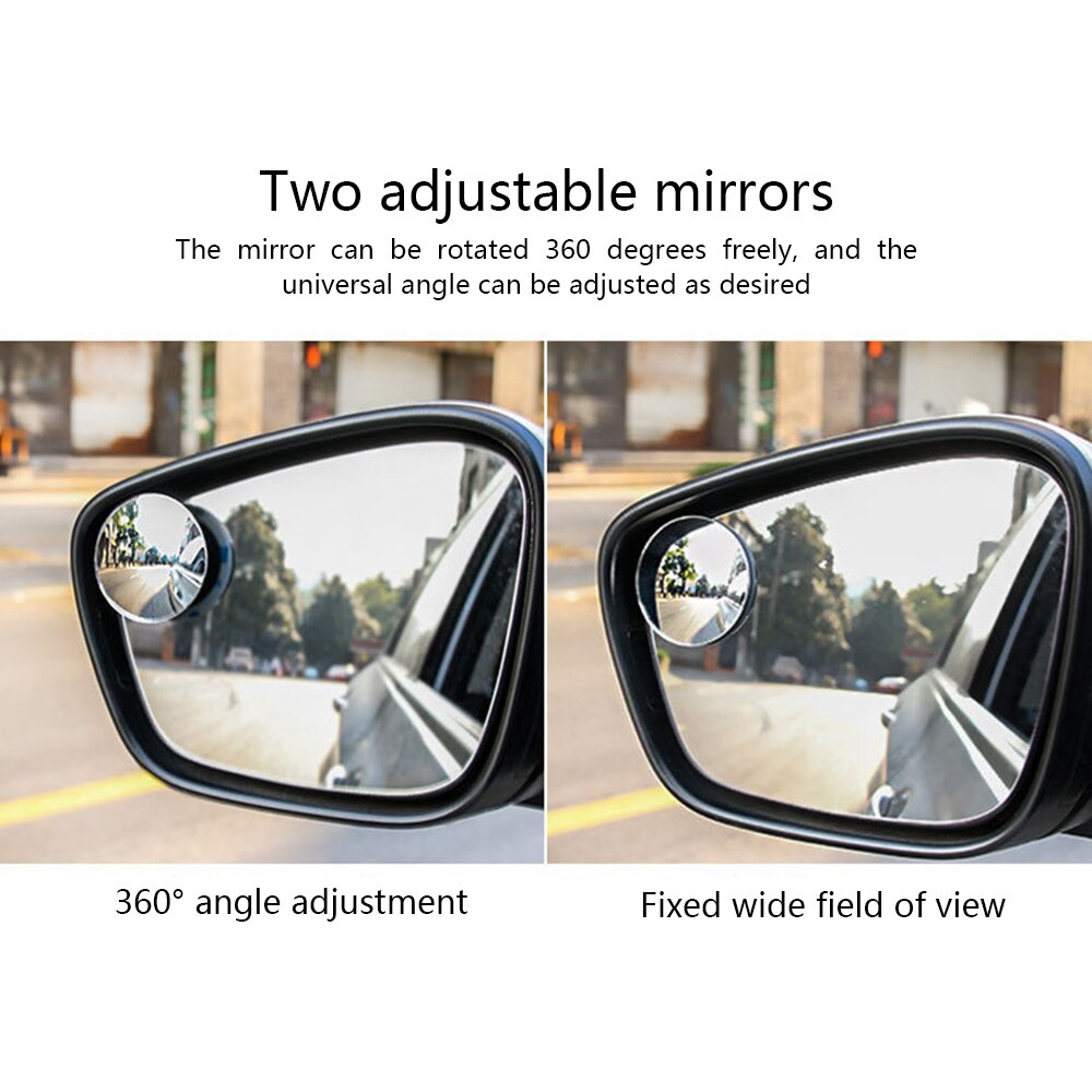 1pc auto 360 groothoek ronde bolle spiegel auto voertuig zijkant dodehoek dodehoekspiegel brede achteruitkijkspiegel kleine ronde spiegel