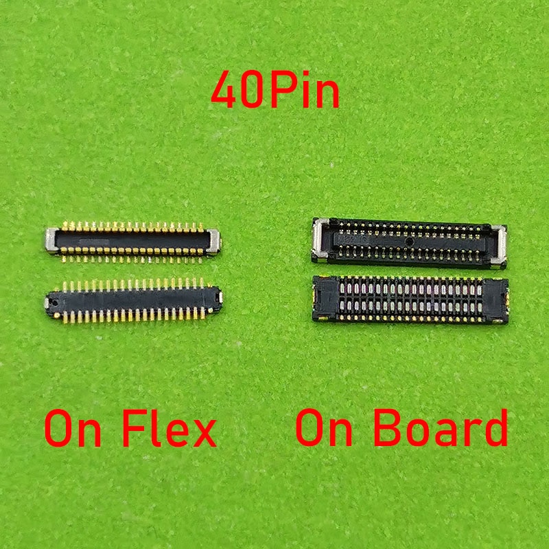 2Pcs 40Pin Lcd-scherm Fpc Connector Op Moederbord Voor Xiaomi Redmi 9/NOTE9PRO 5G/Note 9 pro 5G/Note 9S/Note9 Pro 5G: 1pcs Board 1pcs Flex