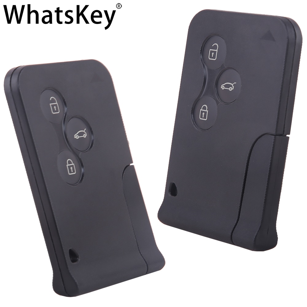 Whatskey Vervangende Afstandsbediening Auto Key Card Shell Case Smart Card Key Case Voor Renault Clio Logan Megane 2 3 Koleos scenic