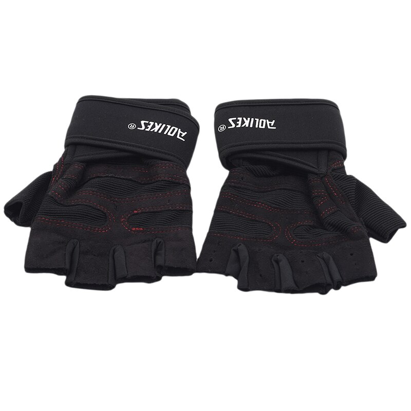 Gym Fitness Gloves Power Weight Lifting Women Men Crossfit Workout Bodybuilding Half Finger Hand Protector: 2 / XL